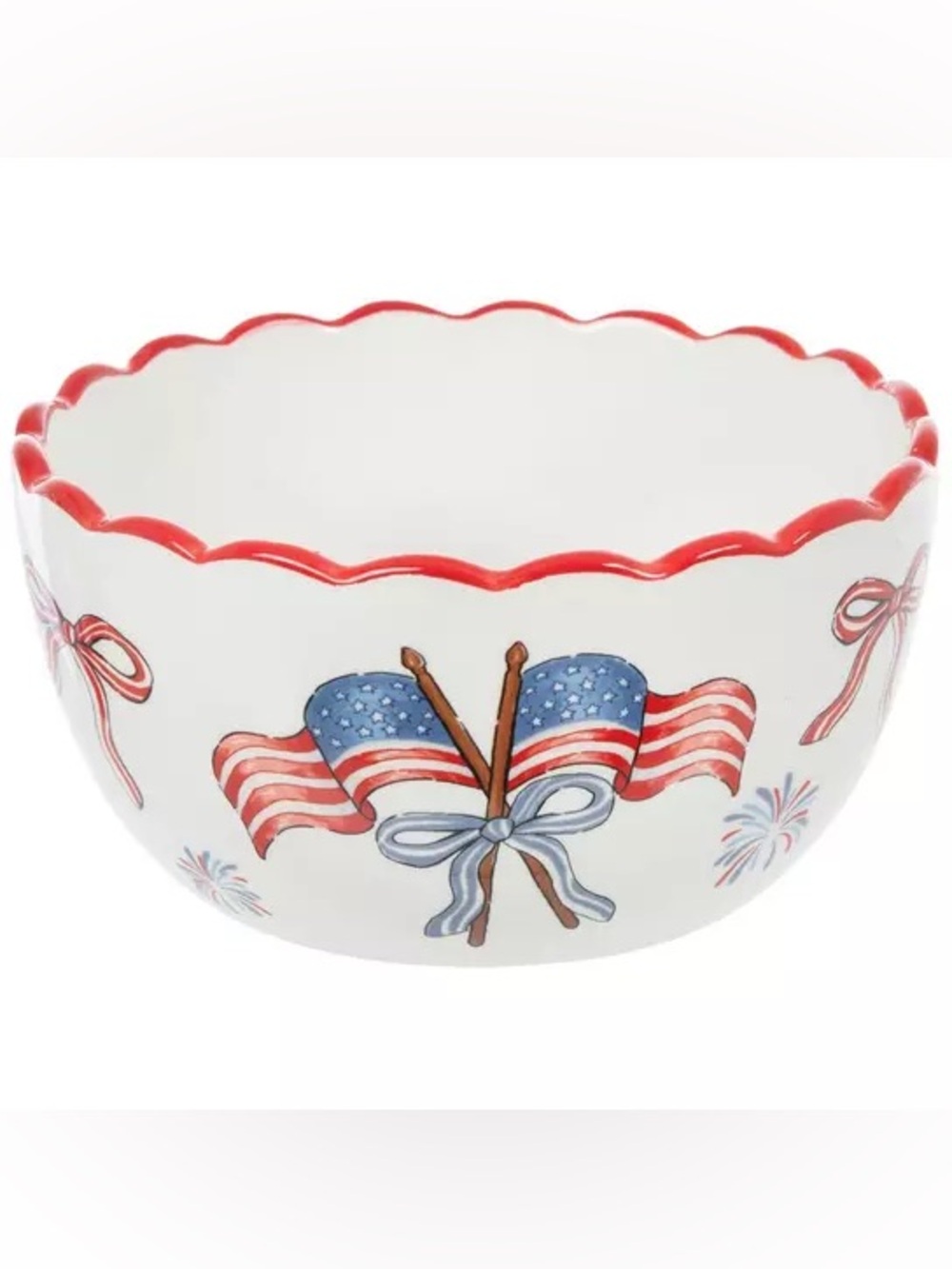 Fireworks & American Flags Cereal Bowl